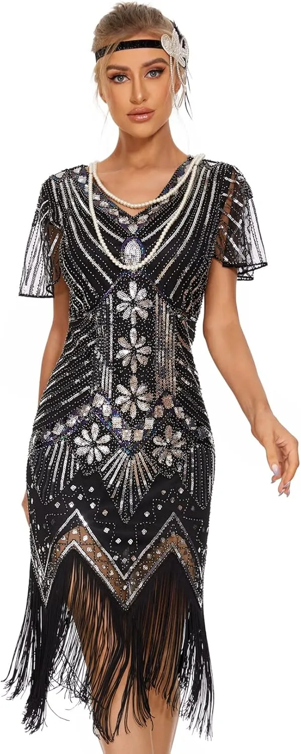 1920s Dresses for Women Flapper Dress Gatsby Dresses for Women Roaring 20's Dress
