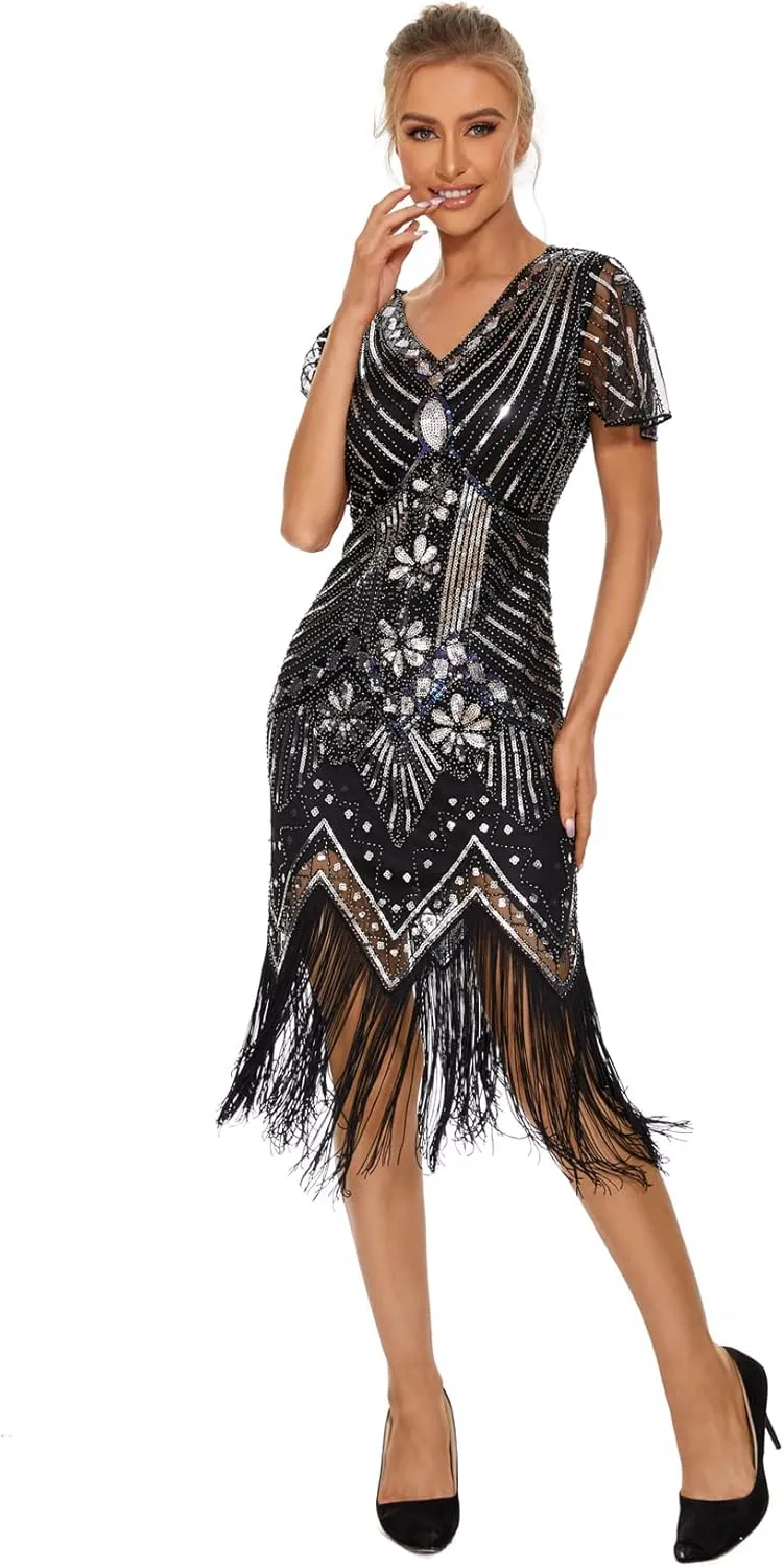 1920s Dresses for Women Flapper Dress Gatsby Dresses for Women Roaring 20's Dress