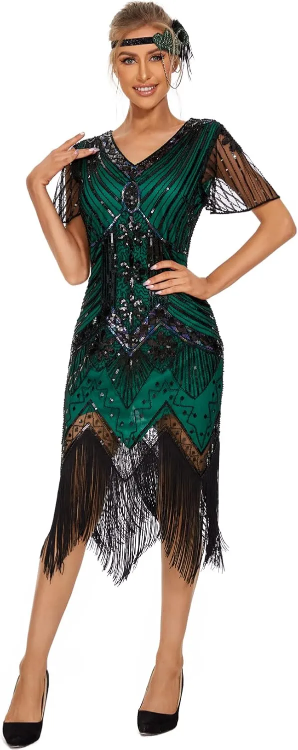1920s Dresses for Women Flapper Dress Gatsby Dresses for Women Roaring 20's Dress