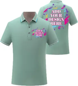 Custom Polo Shirt for Men Women Design Your Own Personalized Print Logo Photo Text Golf Tee Work Shirt