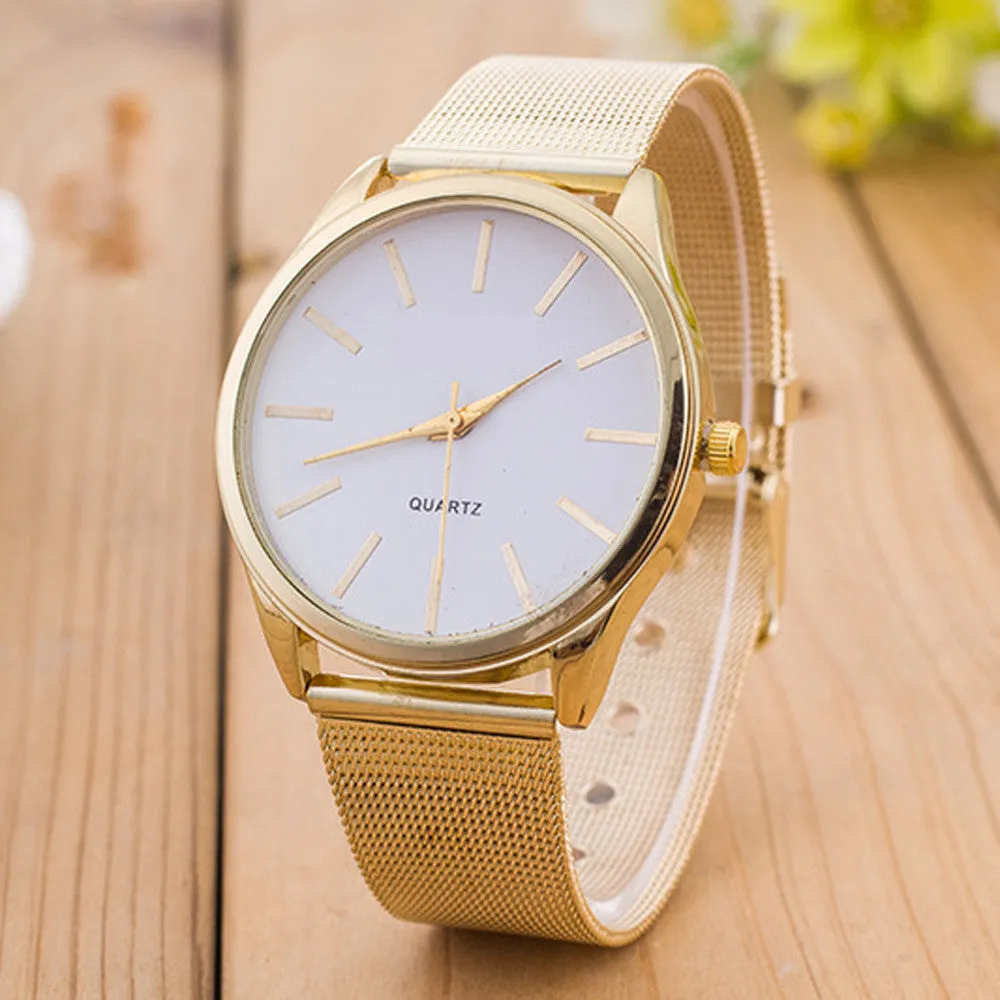 Gold Watch Women Watches Geneva Famous Brands Relogio Feminino 2017 Rhinestone Quartz Dress Ladies Mesh Wrist Clock