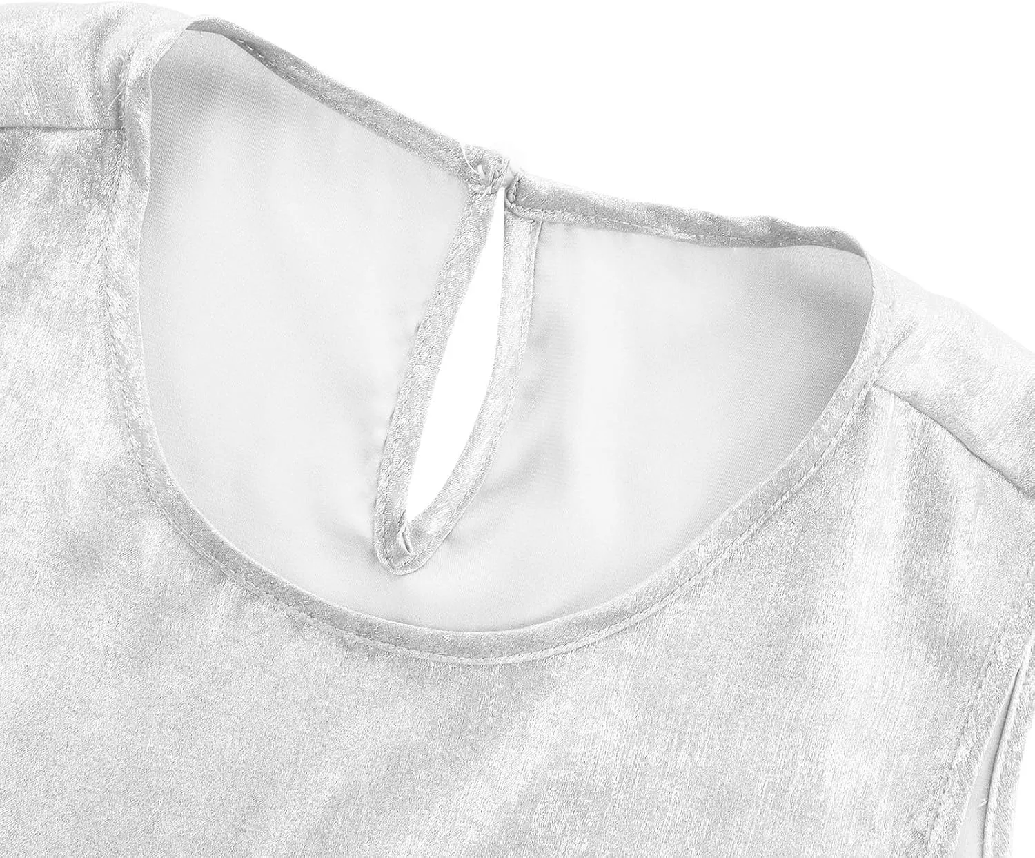 HGps8w Women's Shimmer Velvet Tank Tops Dressy Crew Neck Seeveless Cute Sparkle Glitter Party Disco Tee Shirts