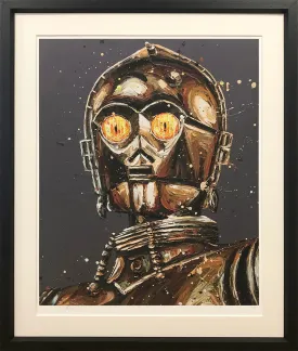 Let The Wookie Win C3-PO Star Wars Paper Print by Paul Oz