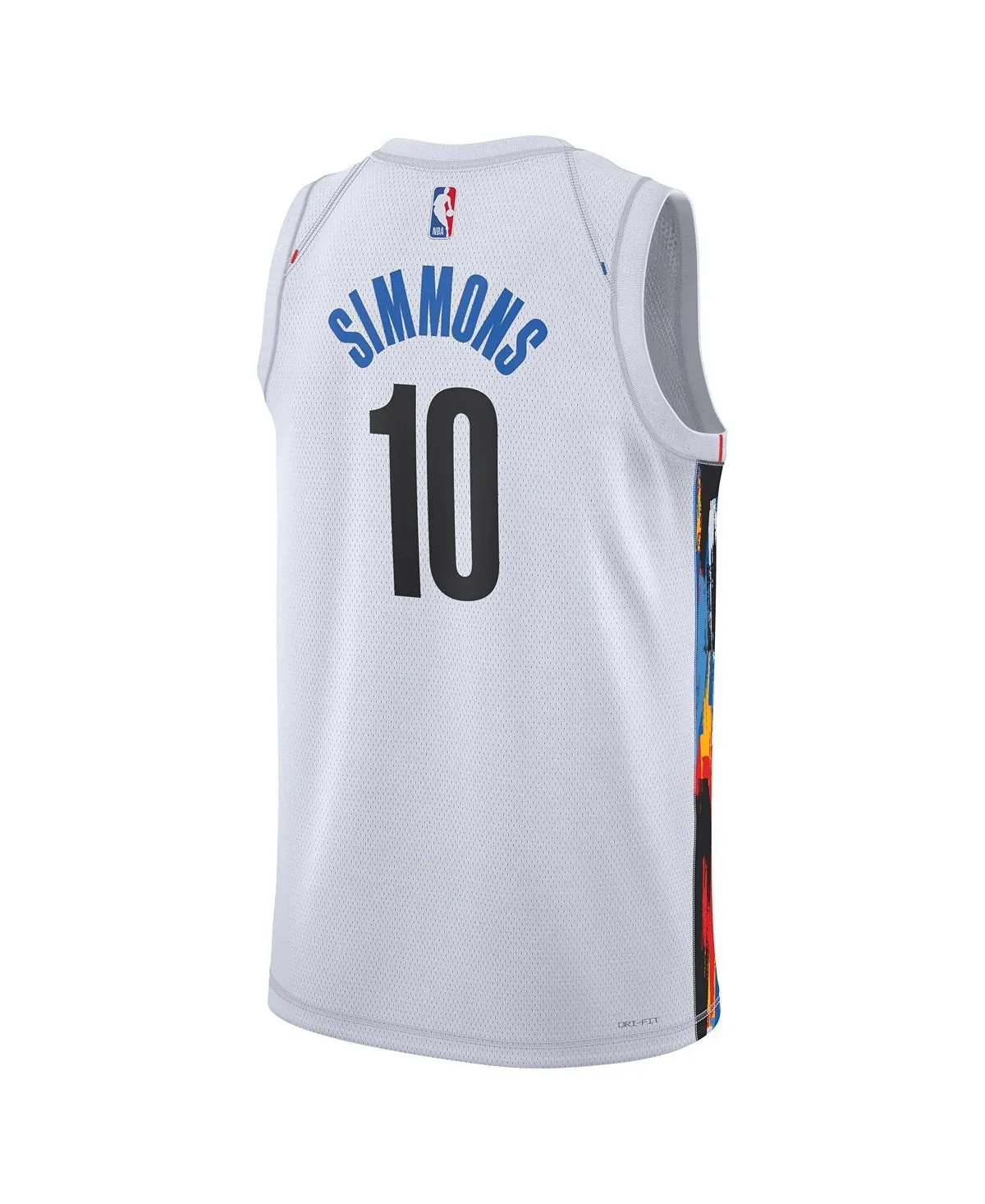 Men's and women's t-shirt ben simmons white brooklyn nets 2022/23 city edition swingman jersey Nike, white