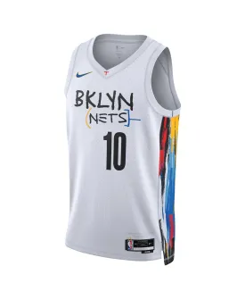 Men's and women's t-shirt ben simmons white brooklyn nets 2022/23 city edition swingman jersey Nike, white