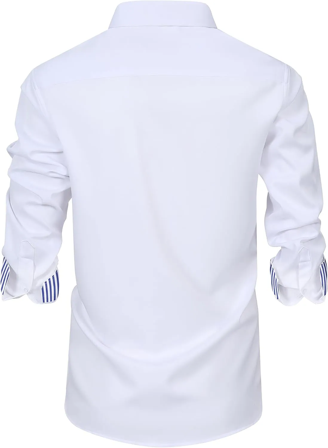 Mens Dress Shirts Long Sleeve Dress Shirts for Men Inner Contrast Button Down Casual Shirts for Men Big and Tall