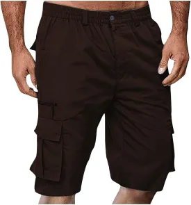 Men's Shorts Hiking 2025 Casual Outdoor Elastic Waist Shorts Travel Summer Athletic Big and Tall Fashion Short Pants