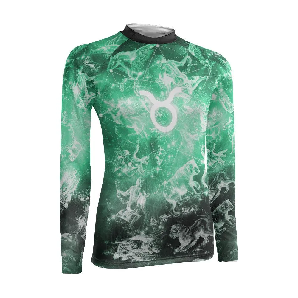 Personalized Zodiac Taurus Women's Long Sleeve Rash Guard