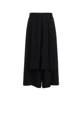 POPLIN FRONT LAYERED FLARED PANTS