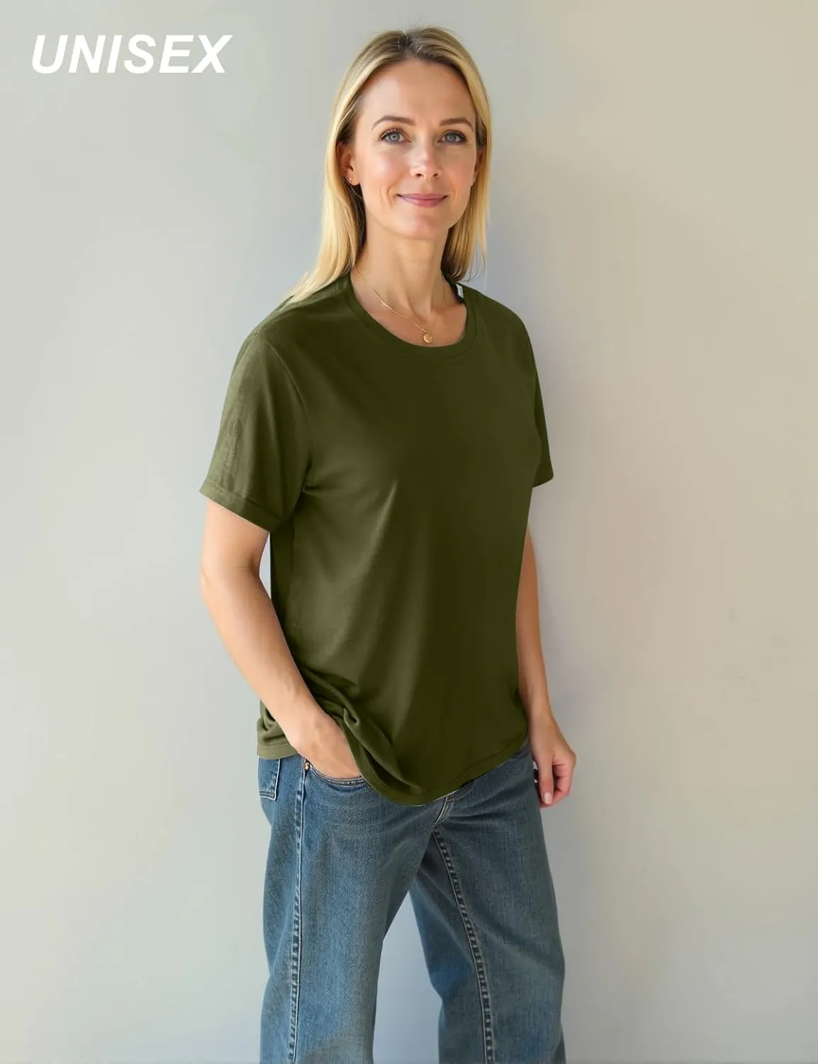 Shoulder Recovery Shirts Unisex-Post Shoulder of Short Sleeves with Hidden Snap Buttons on Sides