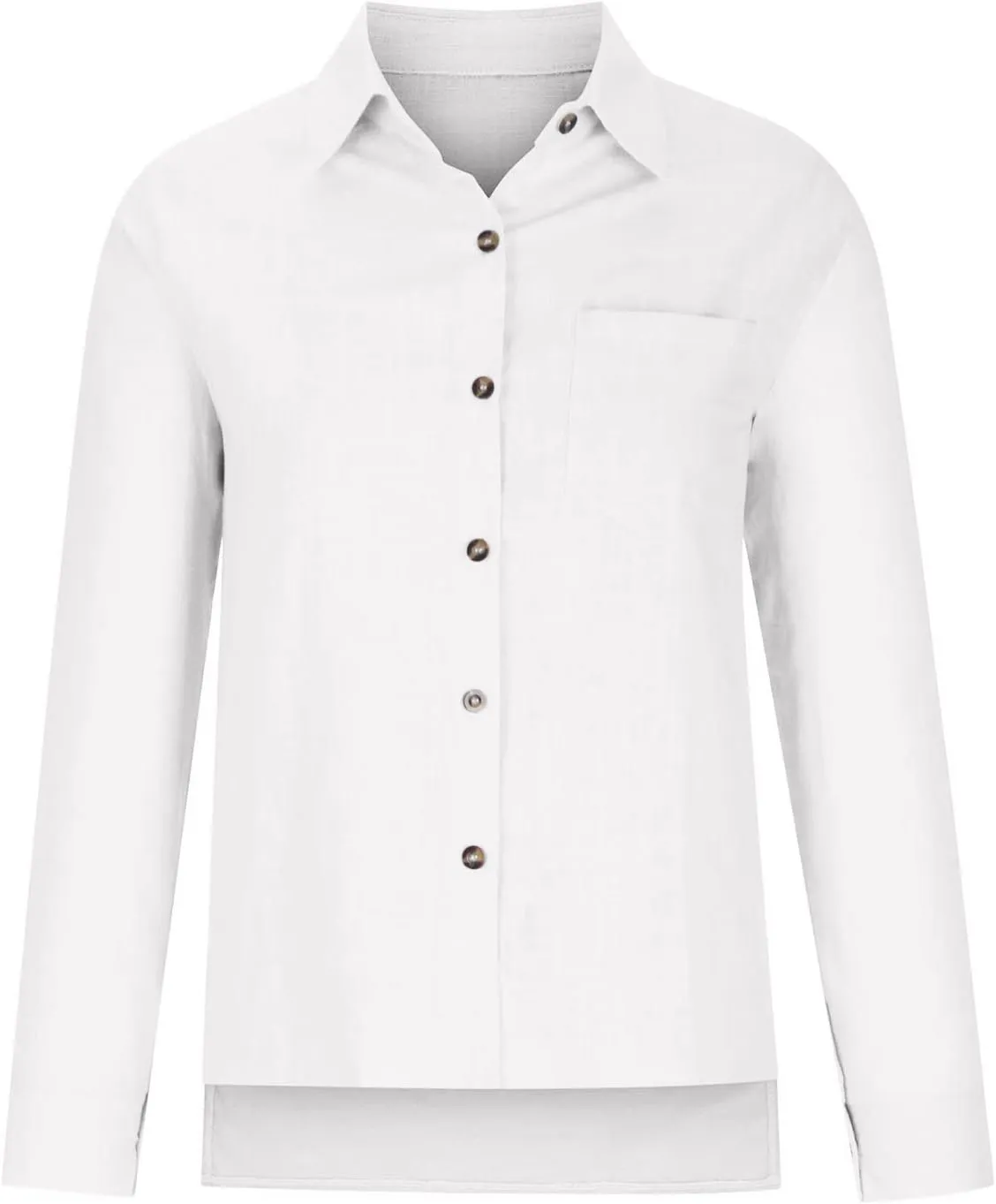 SMIDOW Womens Cotton Linen Button Down Shirt