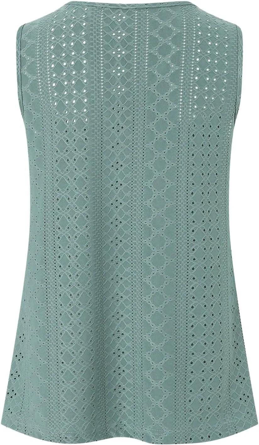 Tank Top for Women 2025 Flowy Peplum Tops for Women Dressy Sleeveless V Neck Babydoll Tank Tops Women