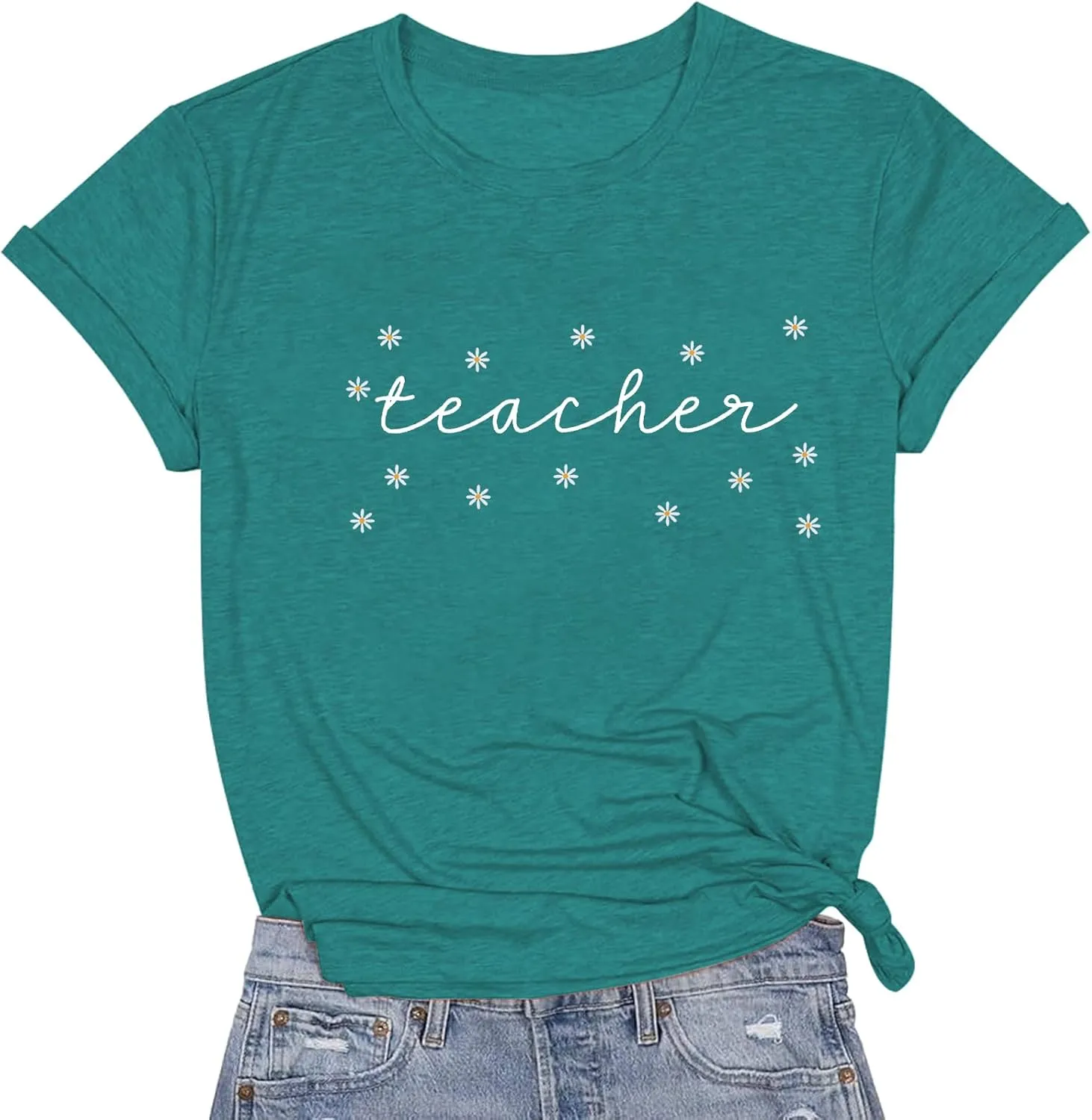 Teacher Shirts for Women Teacher Appreciation Tshirts Flower Graphic Tees for Women