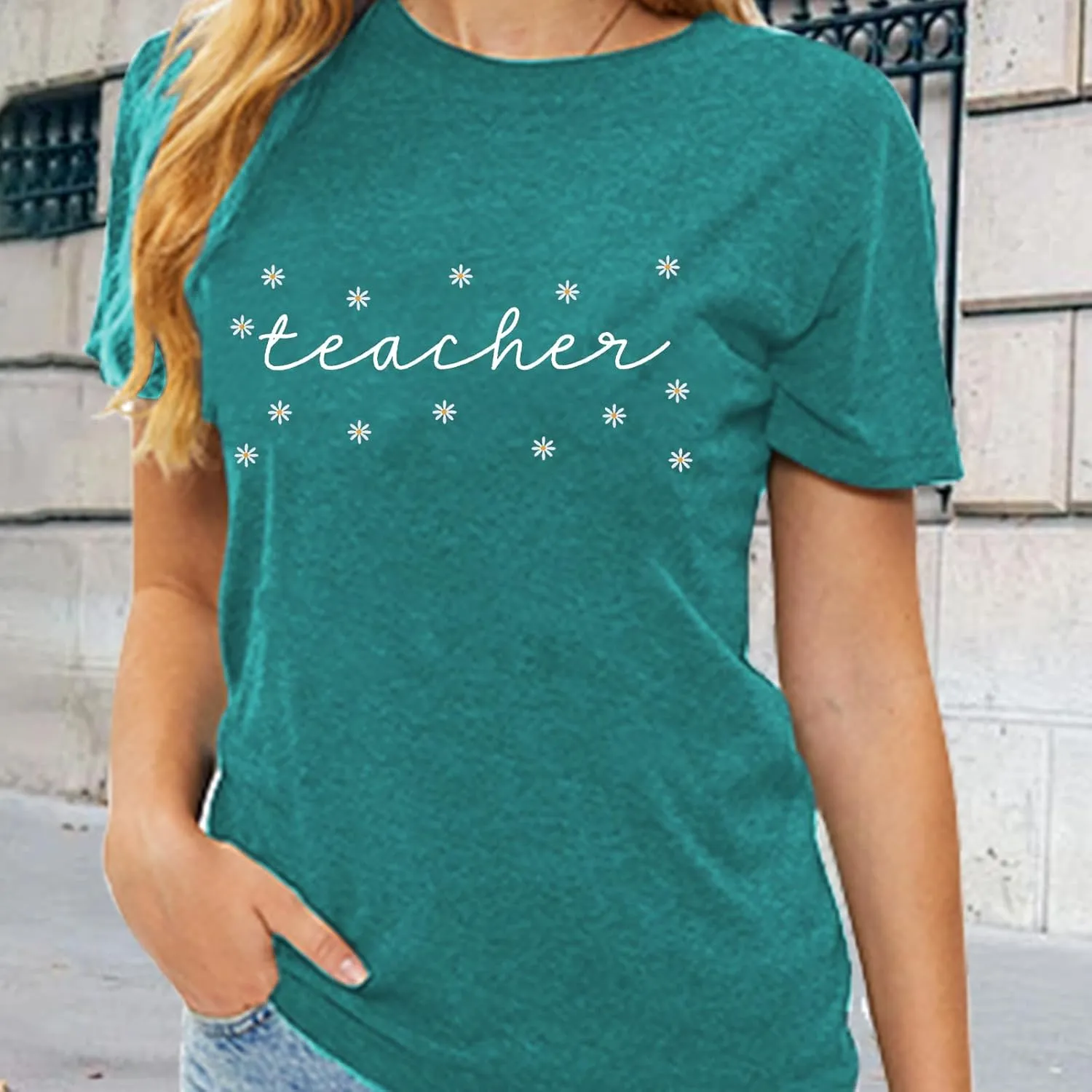 Teacher Shirts for Women Teacher Appreciation Tshirts Flower Graphic Tees for Women