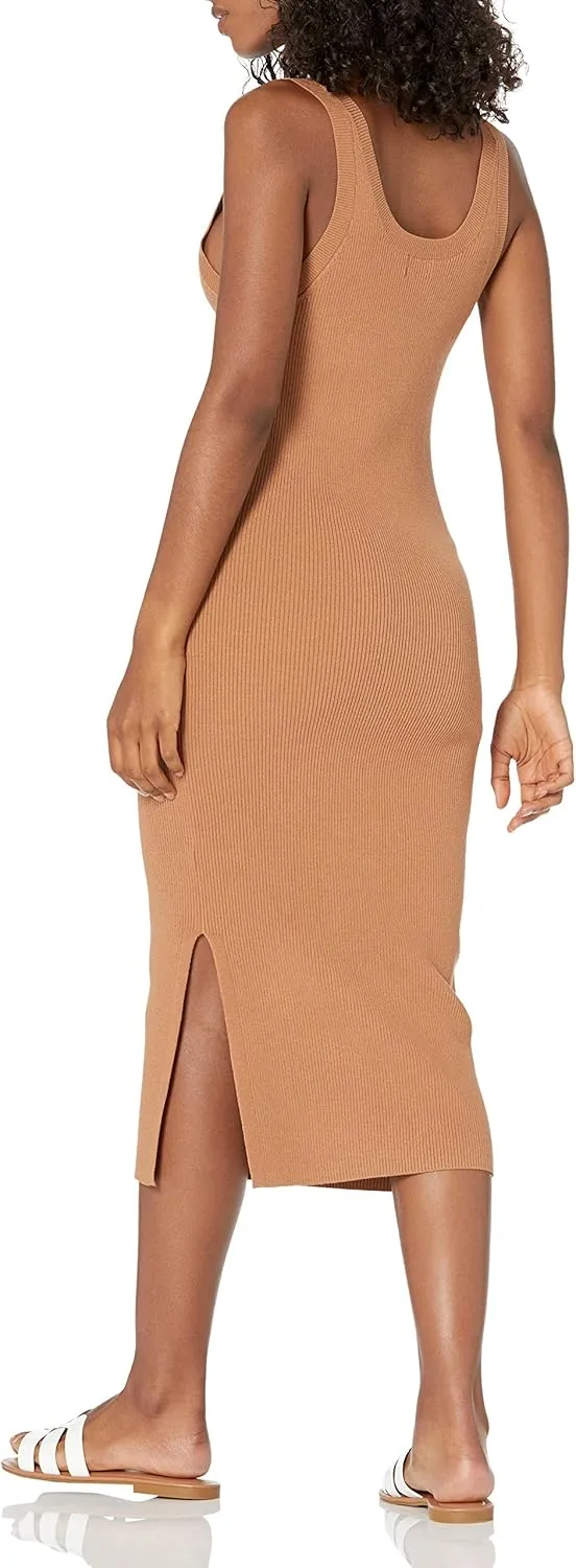 The Drop Women's Yasmin Rib Midi Sweater Tank Dress