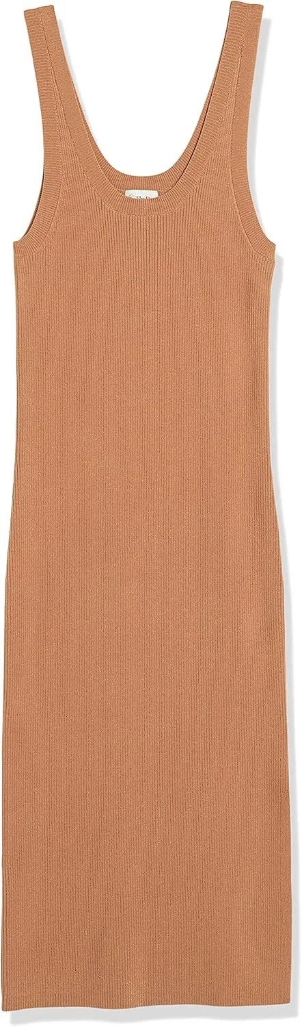 The Drop Women's Yasmin Rib Midi Sweater Tank Dress