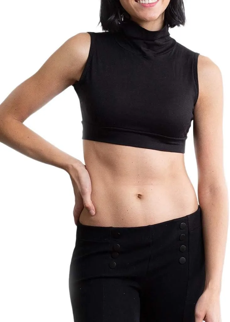 Women Tank Top Turtleneck Layering HALFTEE Crop Tee Undershirt for Women & Teens XS-3X
