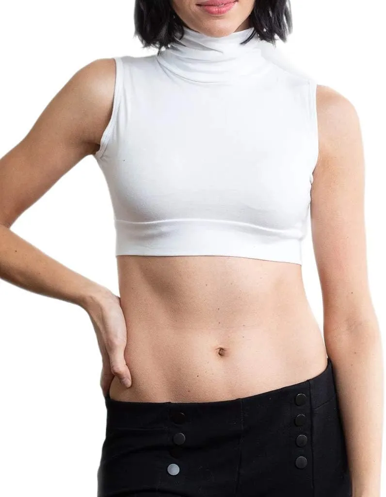 Women Tank Top Turtleneck Layering HALFTEE Crop Tee Undershirt for Women & Teens XS-3X