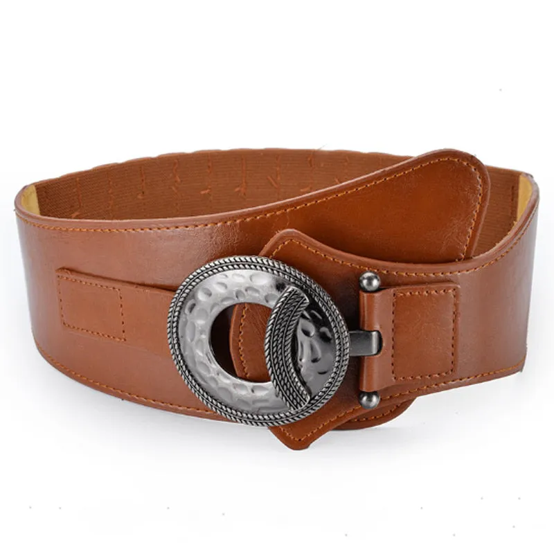 Women Wide Waist Elastic Stretch Belt Women Girdlestrap Belts