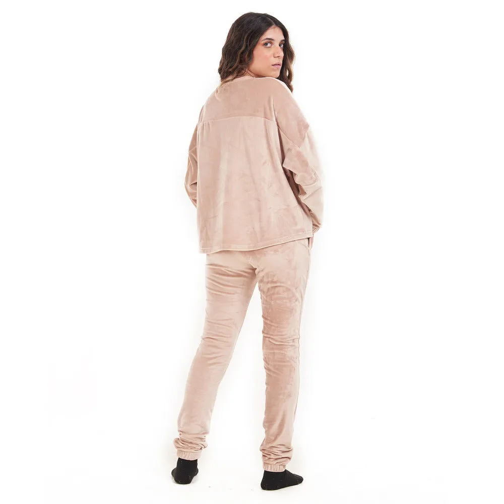 Women Winter Pajama Set Cafe Sweatshirt   Pants